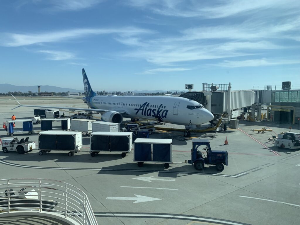 Neil Scrivener reviews an Alaska Airlines from Seattle to Ontario, on the Boeing 737 Max 9 in First Class