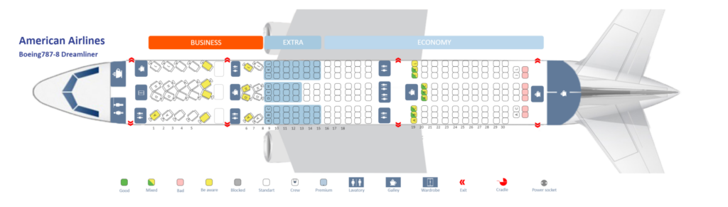 Neil Scrivener reviews American Airlines AA723 from Dublin (DUB) to Philadelphia (PHL) on the Boeing 787-8 Dreamliner, in Flagship Business.